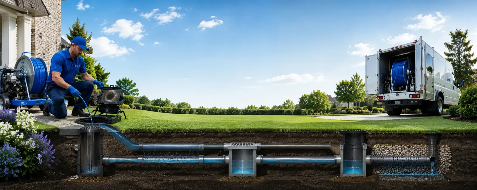 Outdoor drain cleaning information for Patchogue, NY